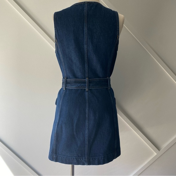 Redone 60s Belted Denim Mini Dress - S - Picture 5 of 15